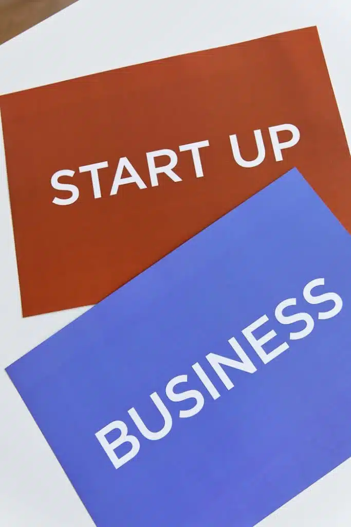 orange-and-blue-placard-8373815 Two colorful placards with START UP and BUSINESS to symbolize modern entrepreneurship.